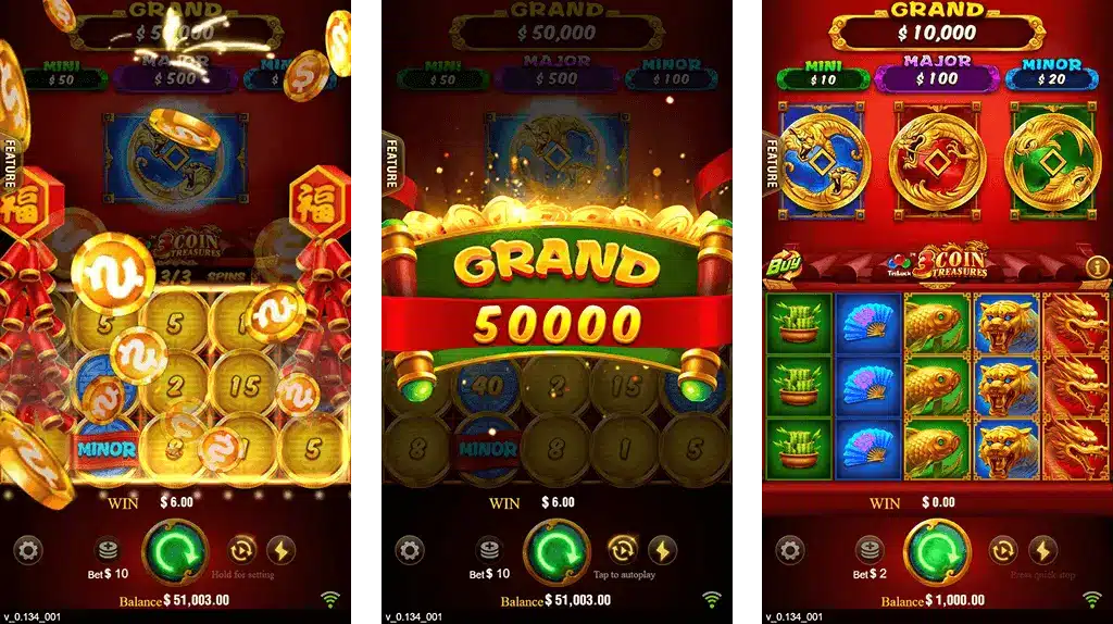 3 Coins 91Clubgames Bonus
